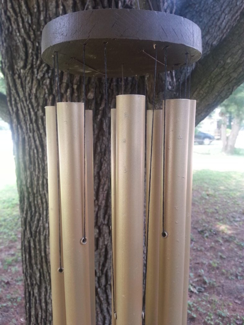 broken wind chime restrung