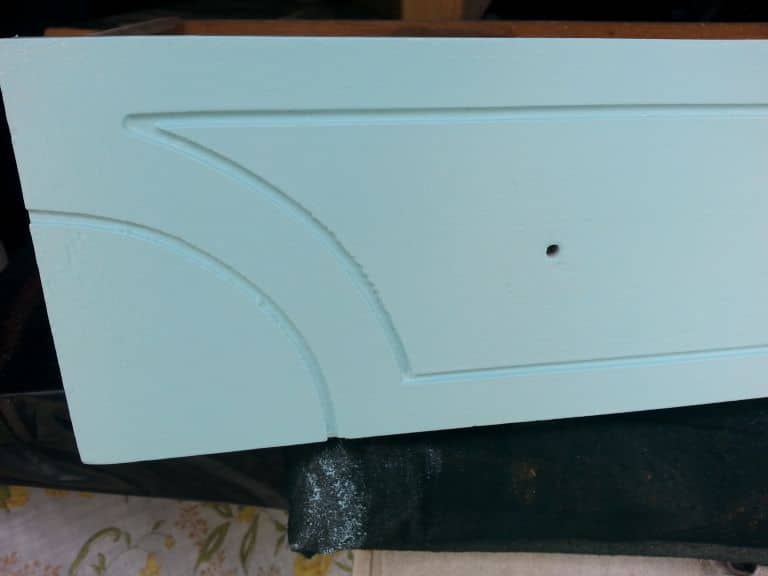 light blue painted drawer
