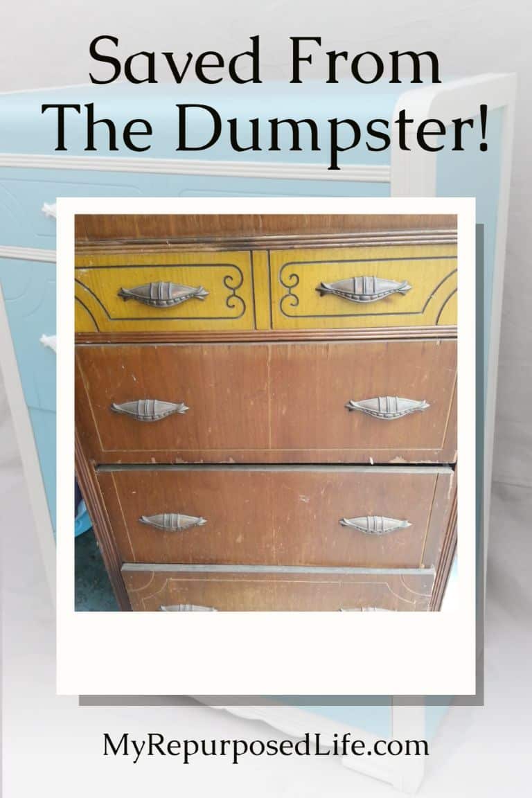 Transform an old waterfall dresser into a stunning showpiece! Click to see the full DIY makeover and get inspired for your next furniture project. 🖌️✨ via @repurposedlife