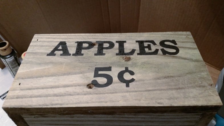 apple caddy black stencil