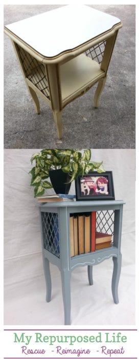 before after french provincial side table nightstand MyRepurposedLife