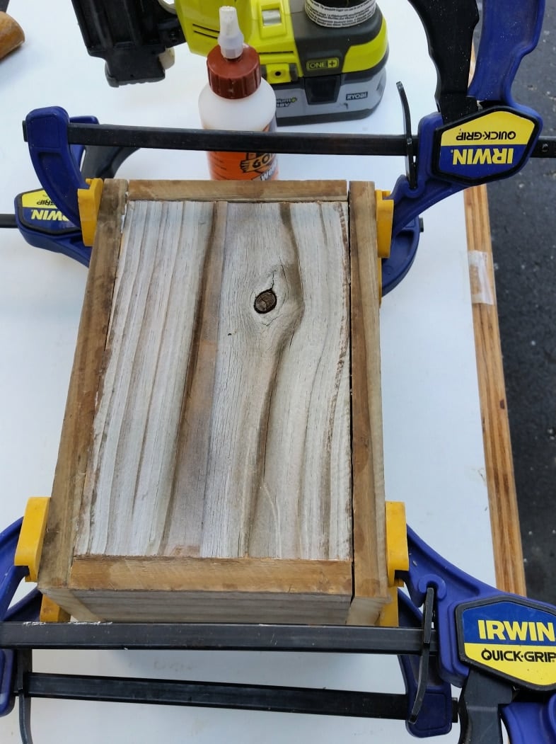 glue and clamp apple caddy