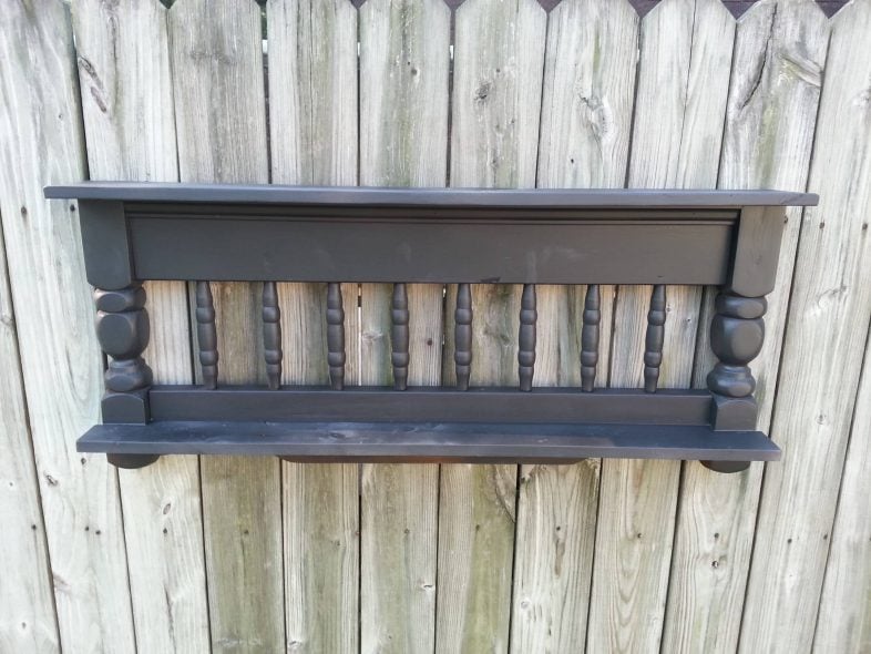 repurposed-bunk-bed-black-shelf-chalk-paint-primer