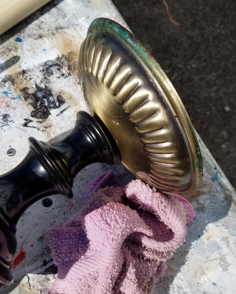 sand and wash lamp parts as needed