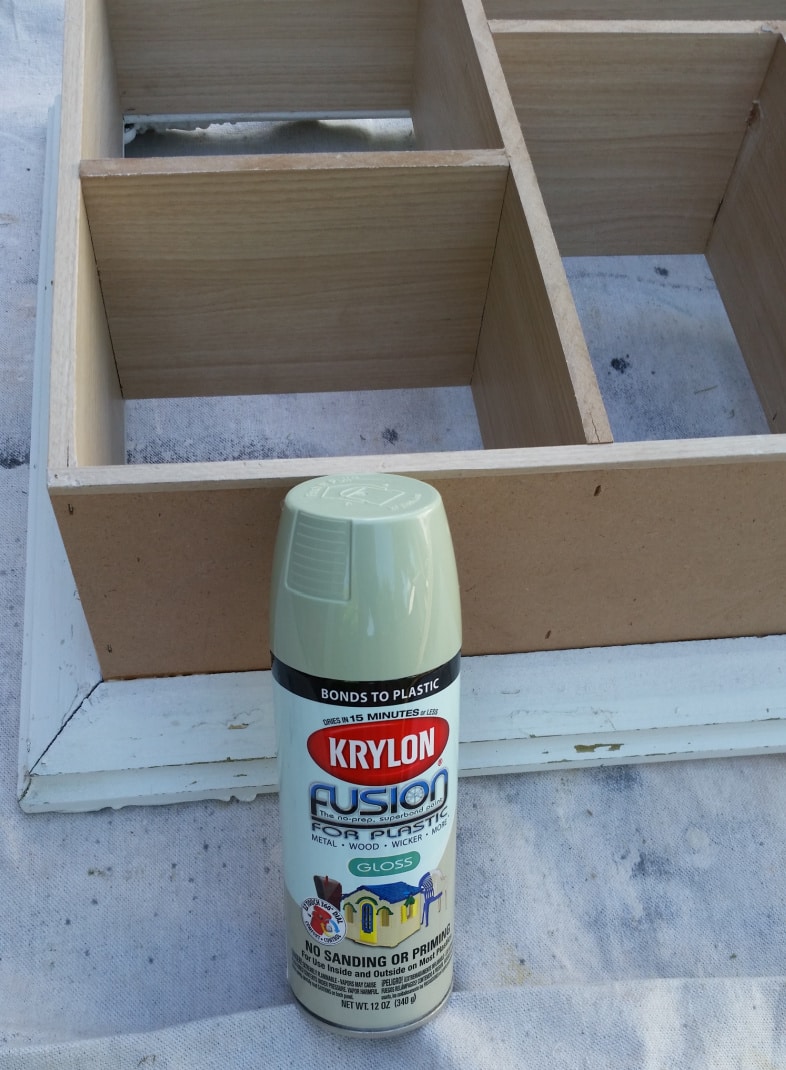 Krylon Honey Dew Spray Paint for Picture frame shadow box