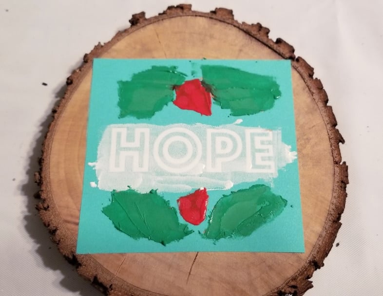 chalk transfer for Christmas