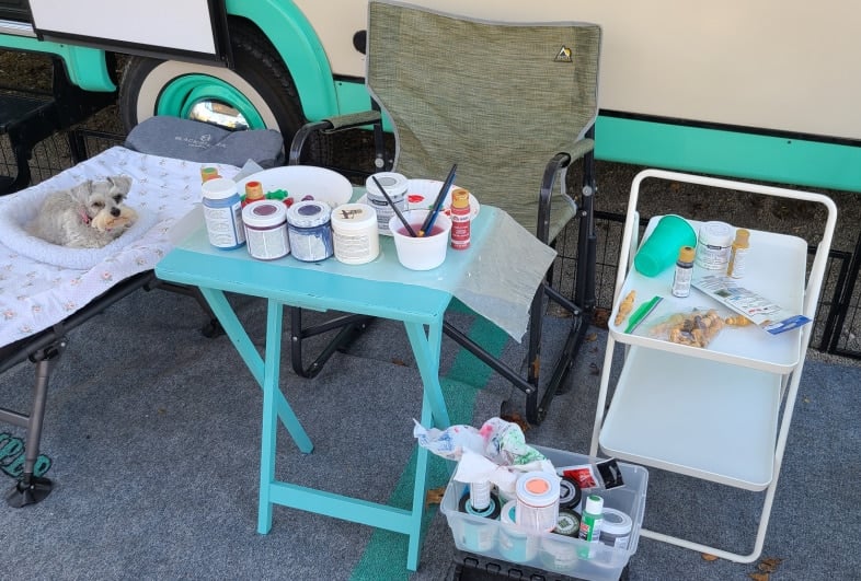 crafting while camping