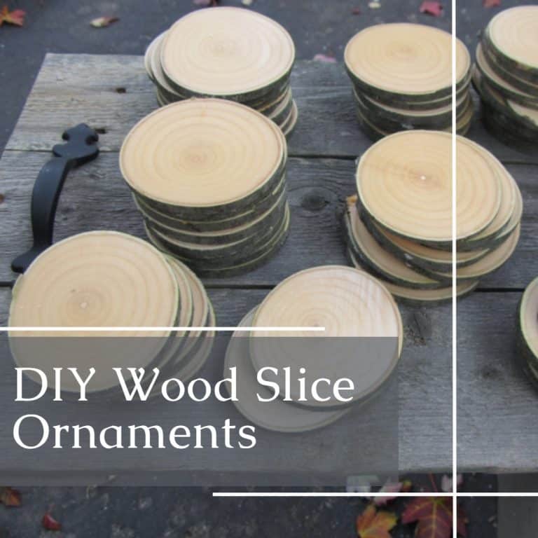 easy DIY wood slice ornaments