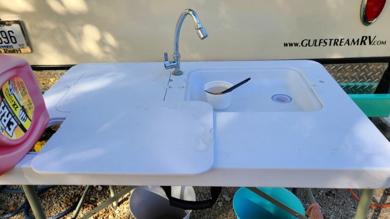 fish table for crafting while camping