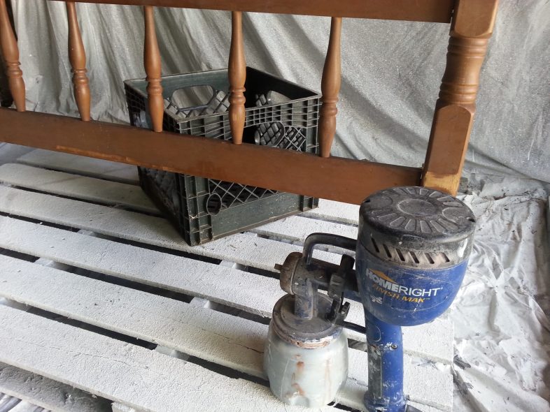 painting with a paint sprayer