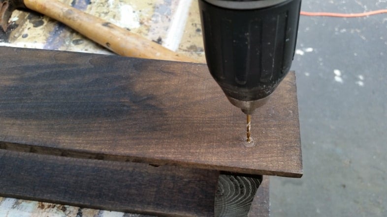 pre drill pilot holes to keep wood from splitting