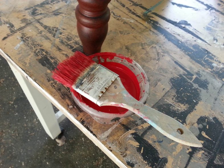 red drybrush technique