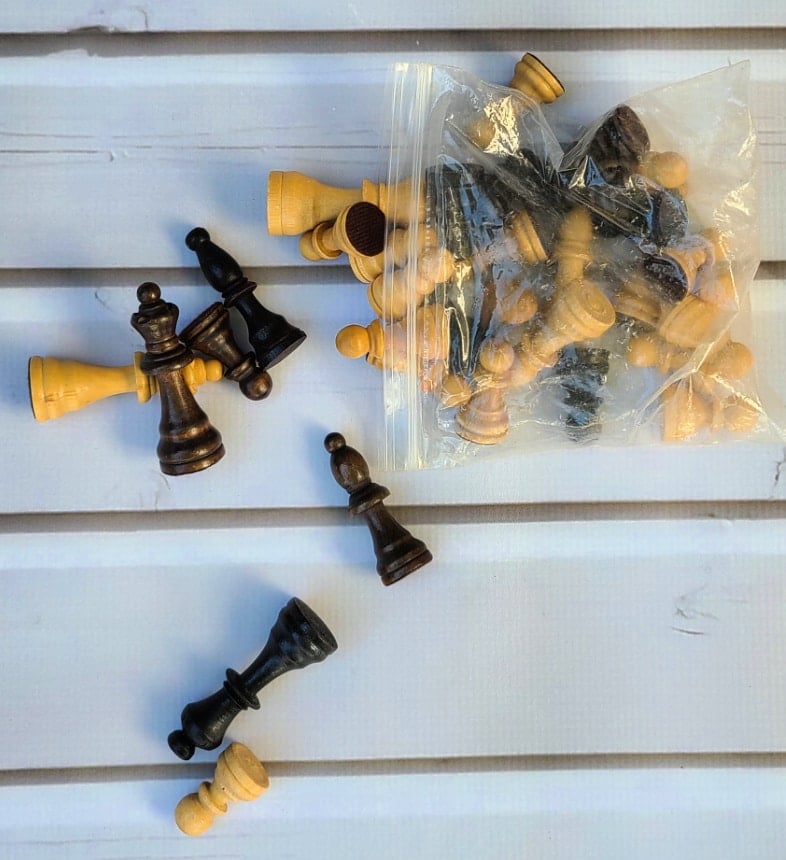 repurposed chess pieces