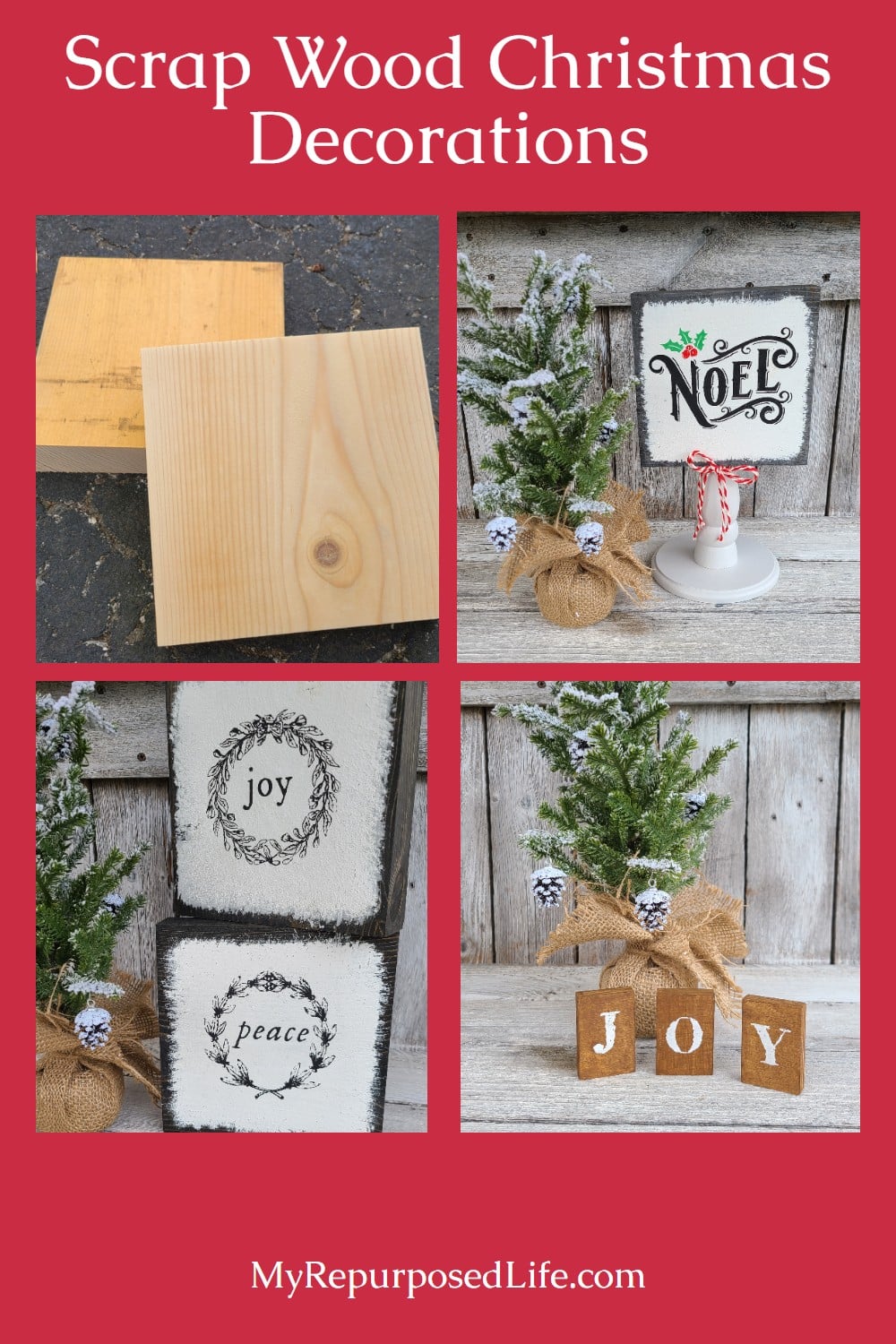 scrap wood Christmas decorations