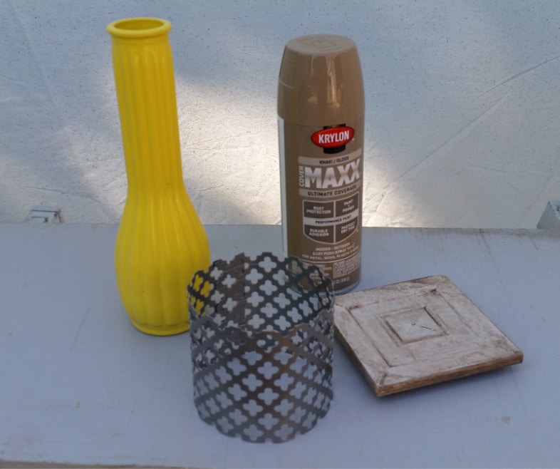 spray painting glass metal and wood