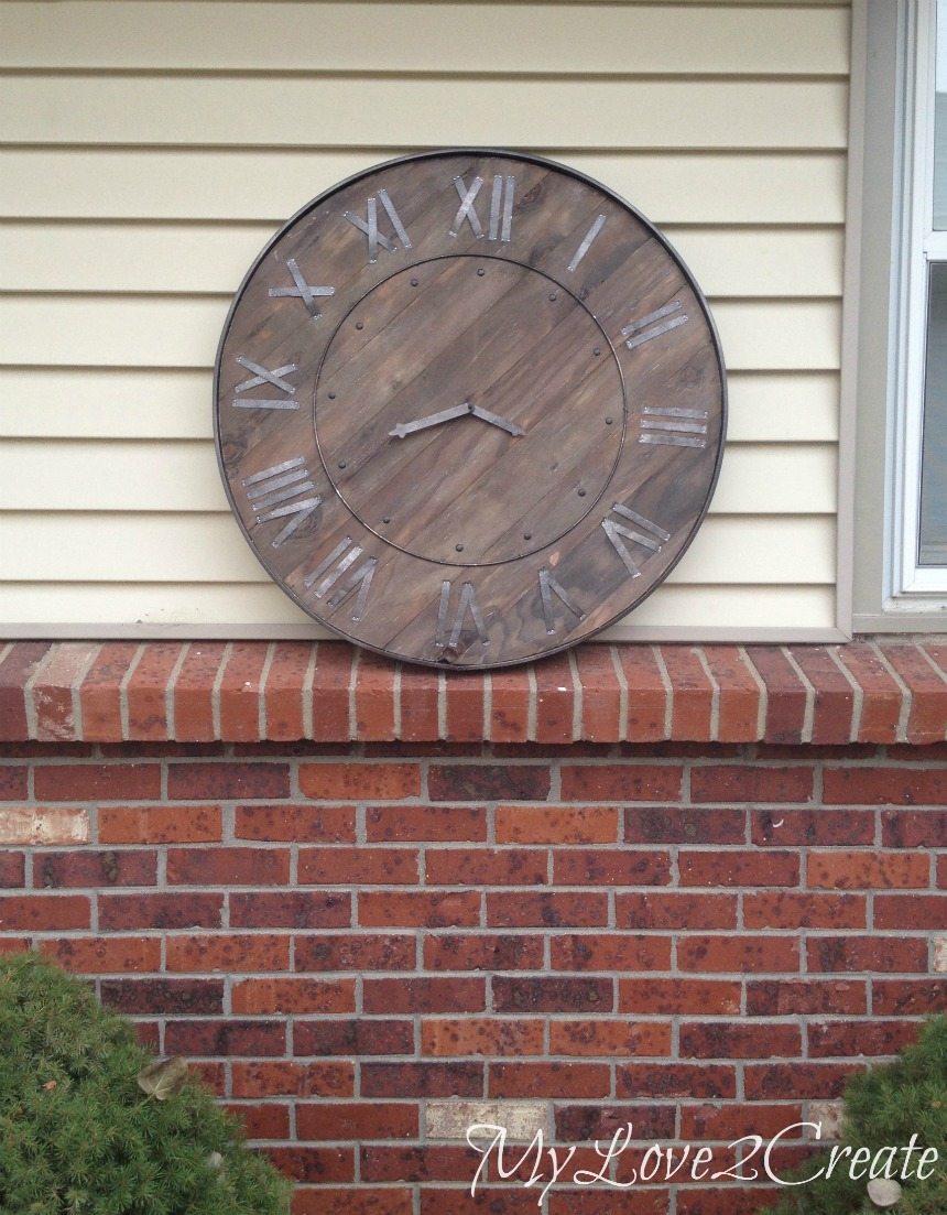large rustic wall clock
