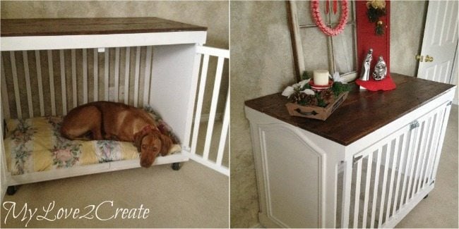 MyLove2Create: Repurposed Crib into Dog Crate