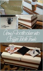 Army Footlocker into Coffee Table with Storage