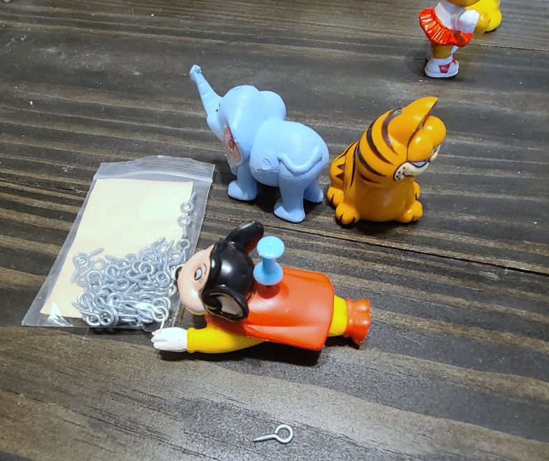 make ornaments out of happy meal toys