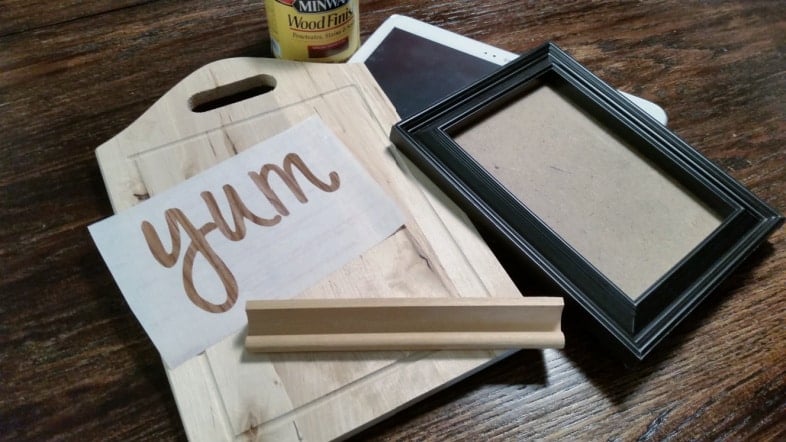 simple materials to make an iPad stand