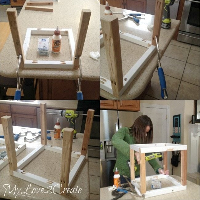 attaching crate frame with side boards