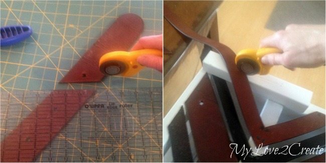 cutting leather belts with rolling fabric cutter