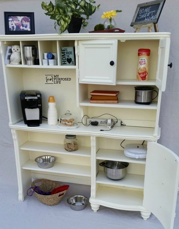 MyRepurposedLife-kitchen-coffee-charging-station
