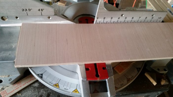 cut plywood on miter saw