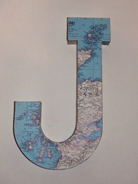 monogrammed-map-decoupage