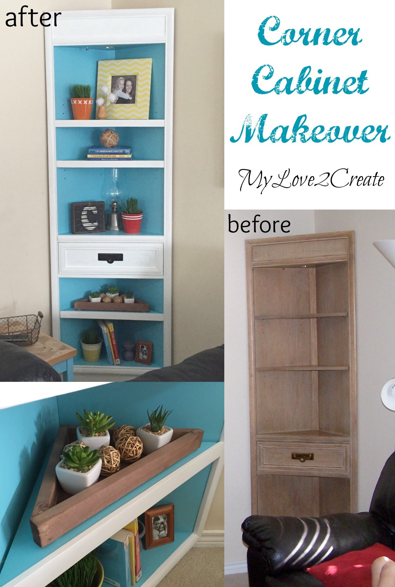 MyLove2Create, Corner Cabinet Makeover