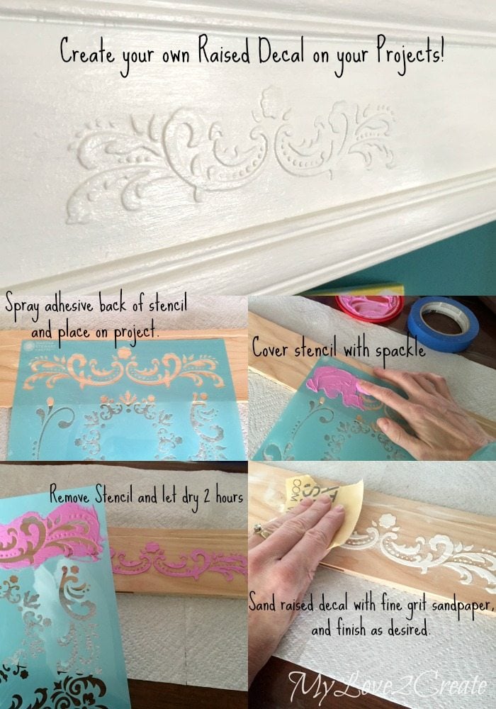 Raised decal tutorial with stencils and sparkle