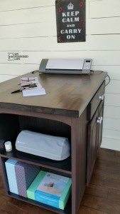 Craft Station made from kitchen cabinet
