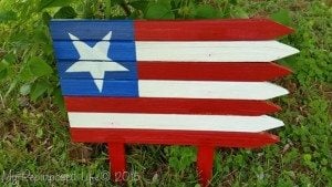 DIY American Flag For Your Garden