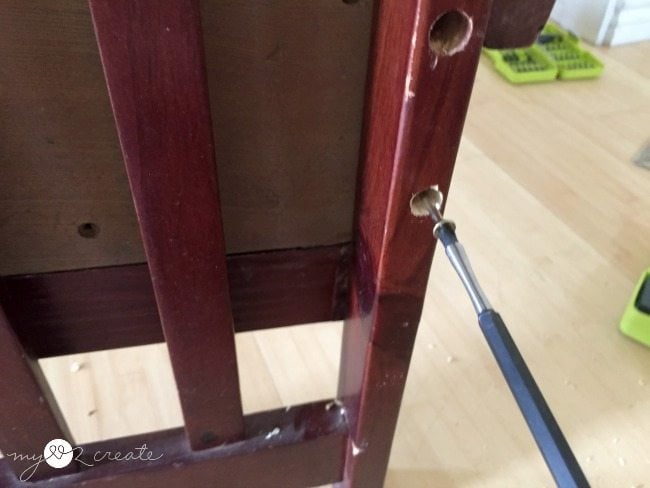attaching box with screws