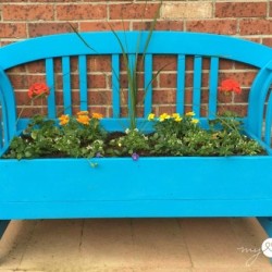 bench planter front view