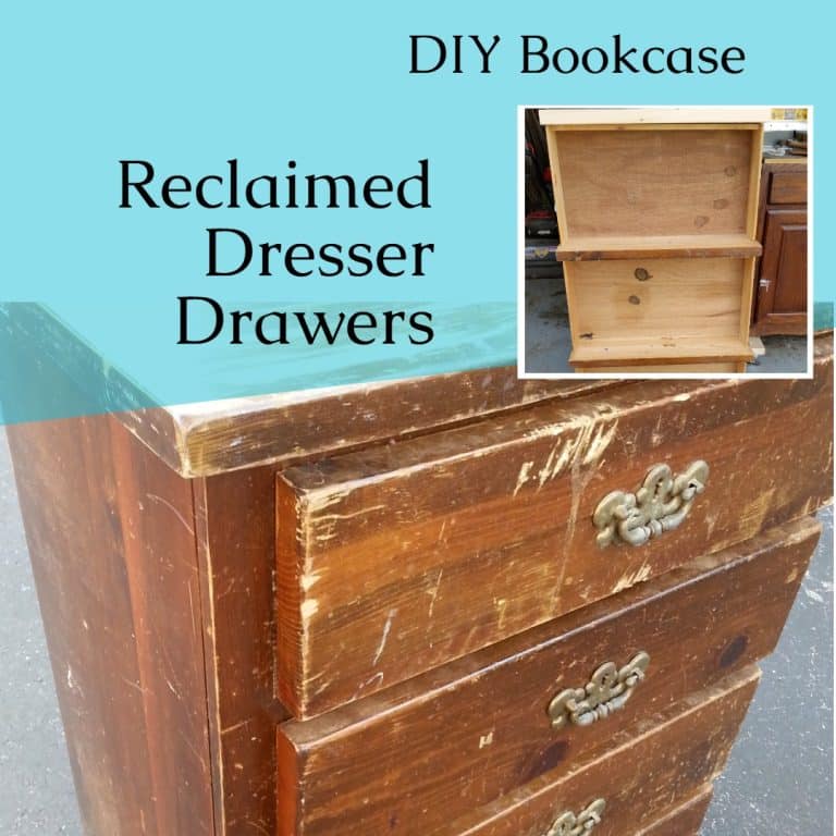 Repurposed Drawers Bookcase
