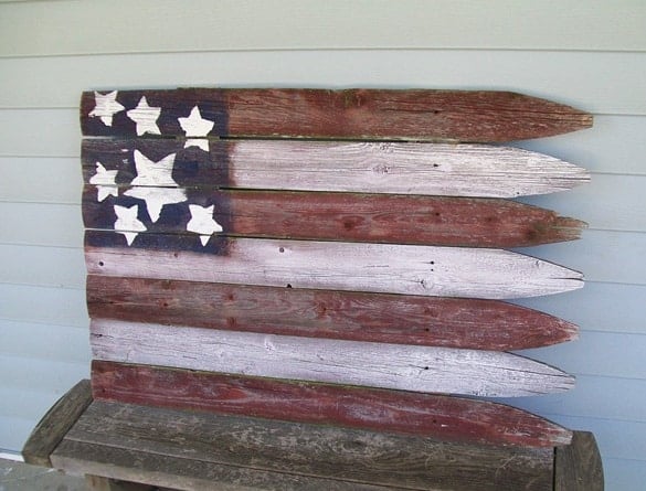 rustic fence flag