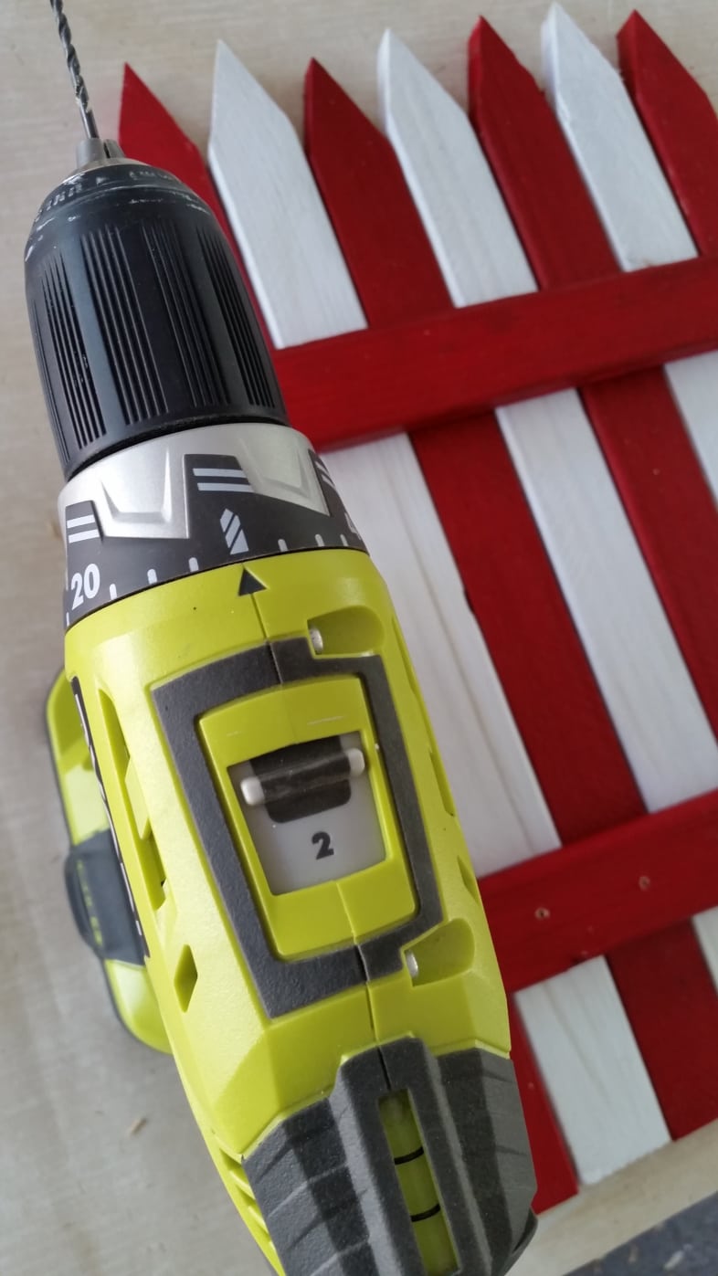 ryobi drill and garden flag