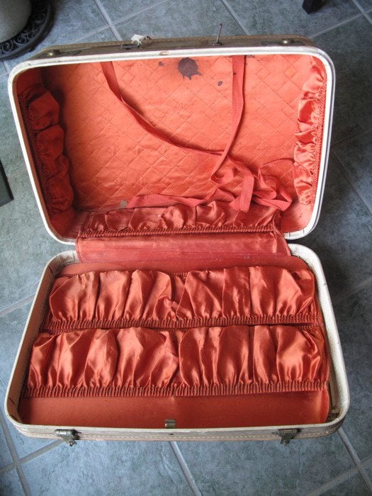 Vintage repurposed Suitcase Makeover -storage cabinet