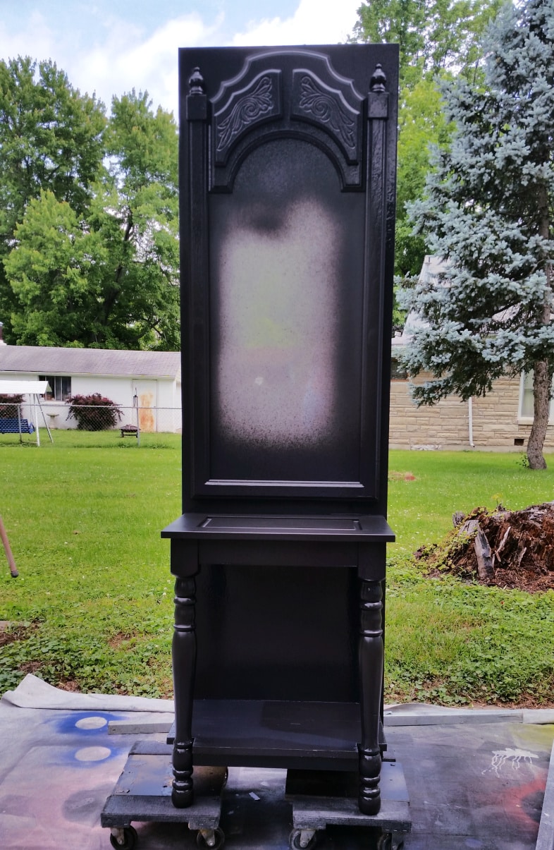 final coat of black paint