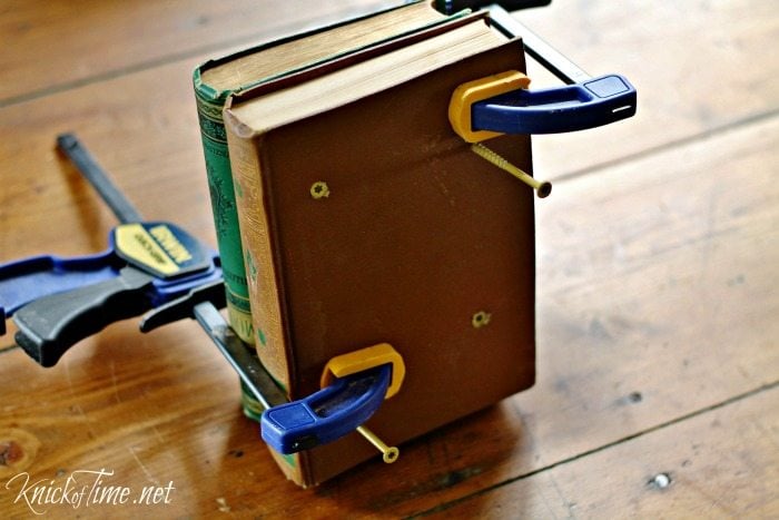 repurposed books lamp
