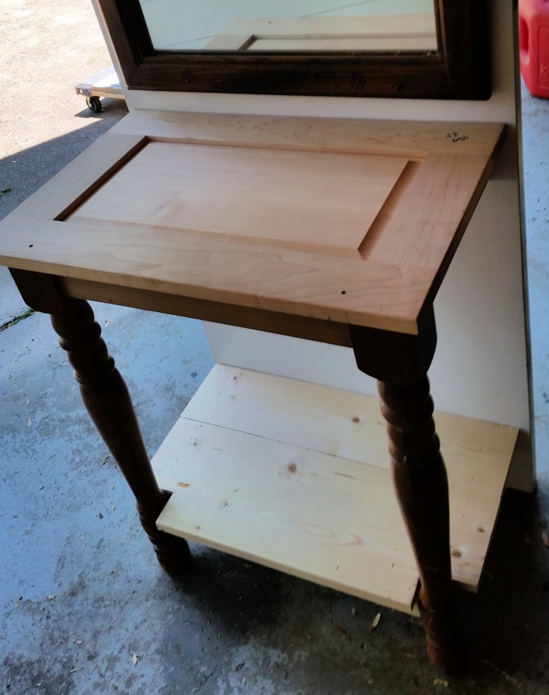 notched bottom shelf