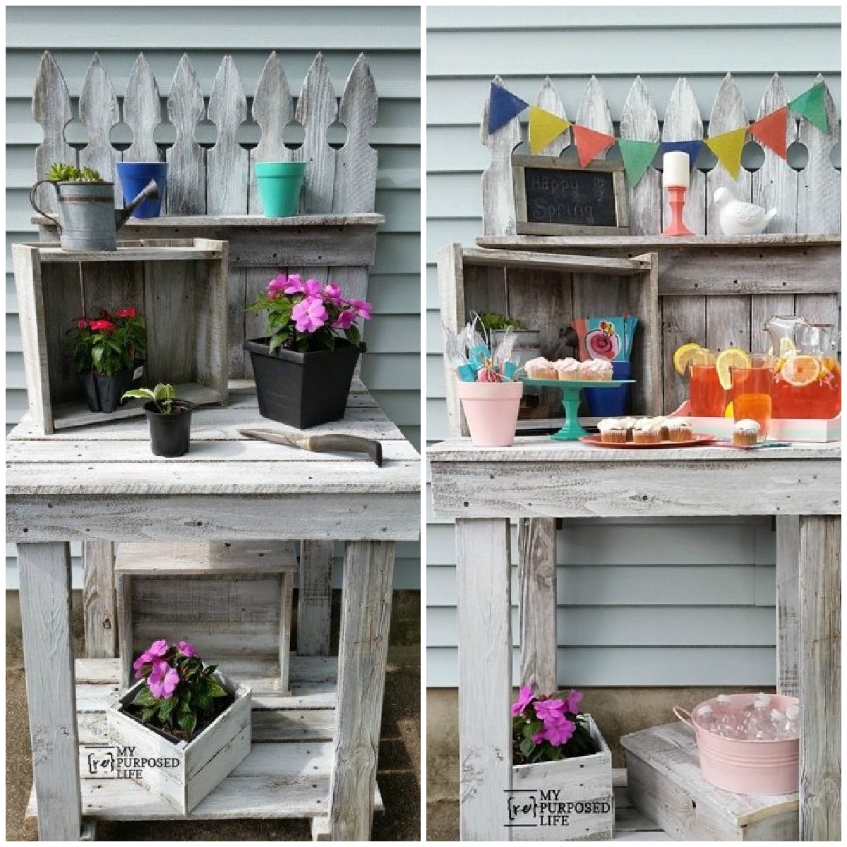 Reclaimed Wood Potting Bench My Repurposed Life® Rescue Reimagine Repeat