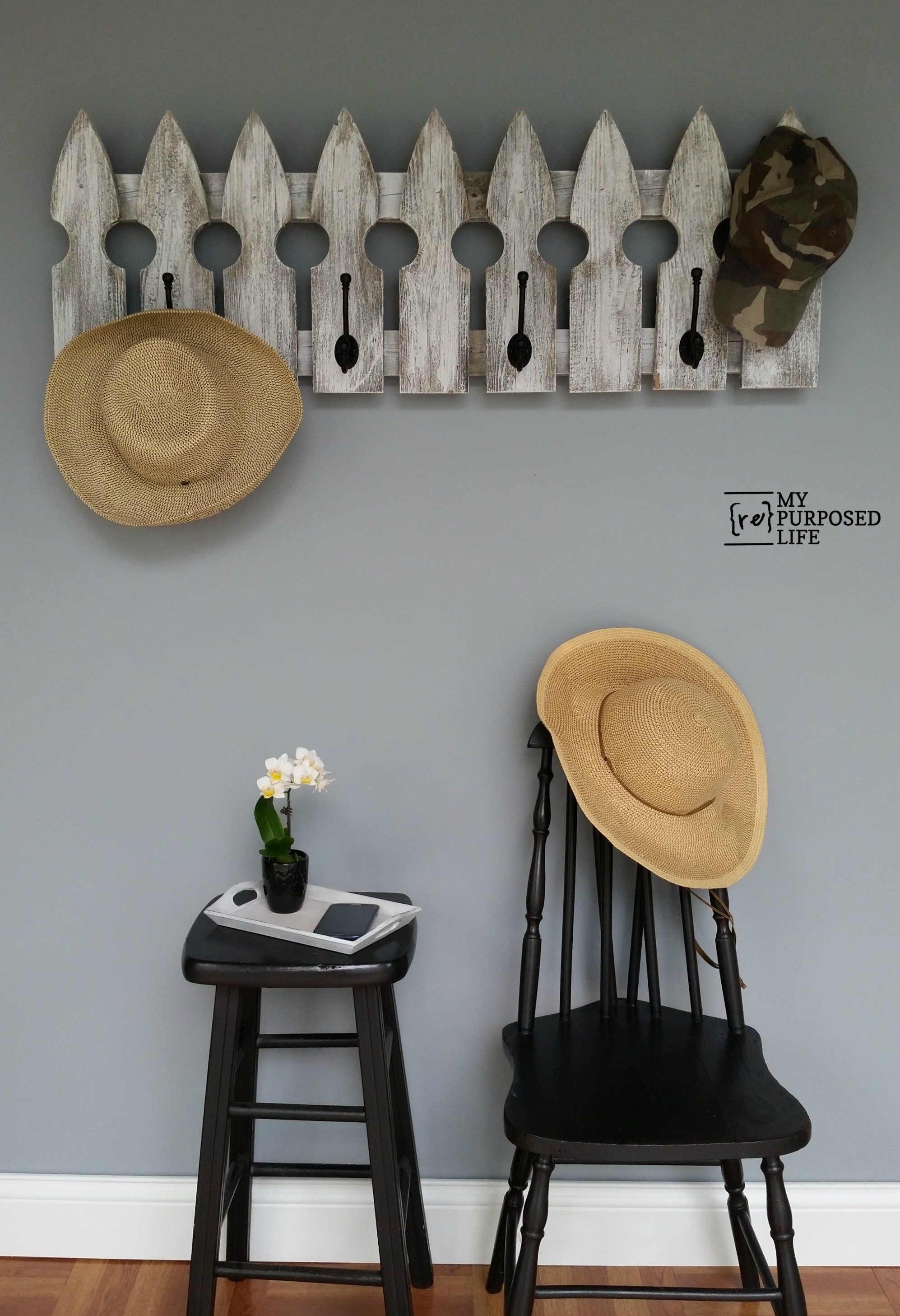 Picket Fence Coat Rack My Repurposed Life®