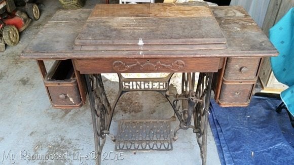 Repurposed Singer Sewing Machine