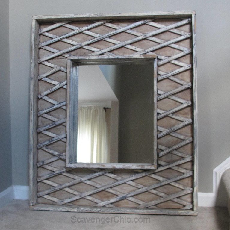 Repurposed Baby Gate Mirror