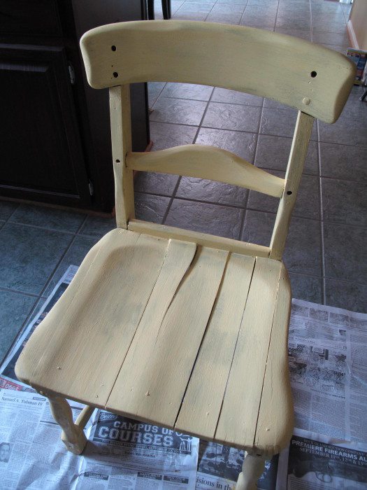 Broken down Chair Planter diy