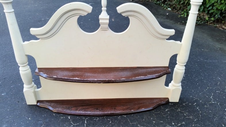 add shelves to headboard