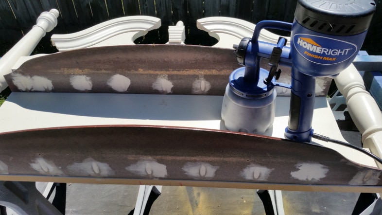 homeright finish max paints headboard shelf black