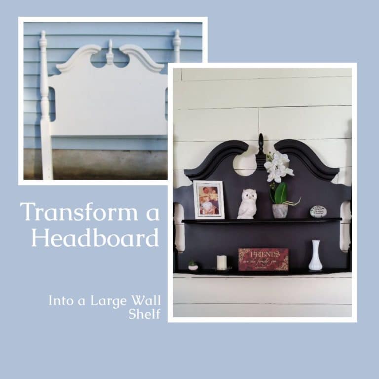Wall Shelf made from a Headboard